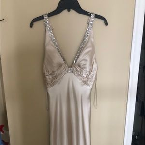 Beautiful prom dress with silver detailing